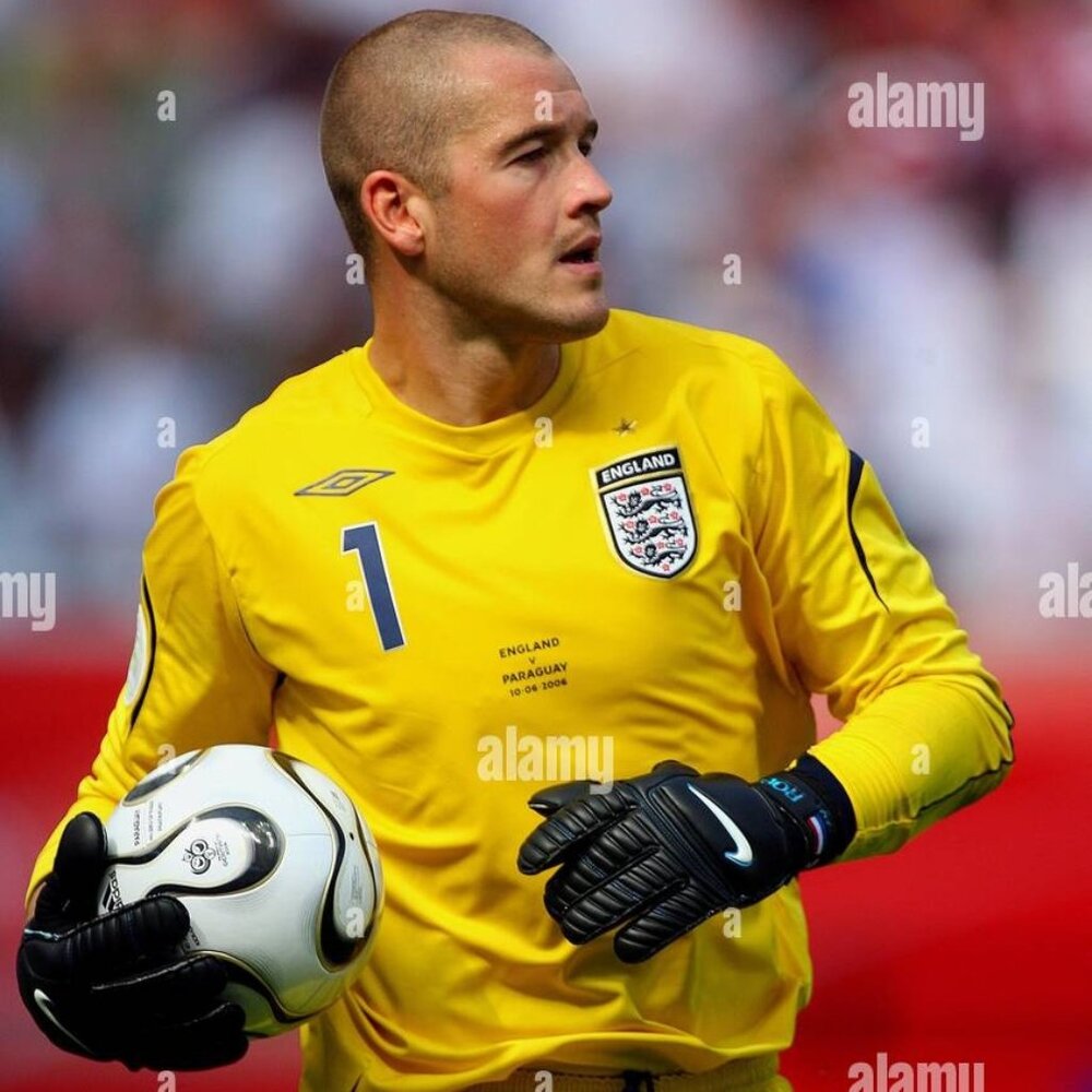 zero wear Umbro ENGLAND 2006-08 goalkeeper shirt yellow jersey World Cup soccer